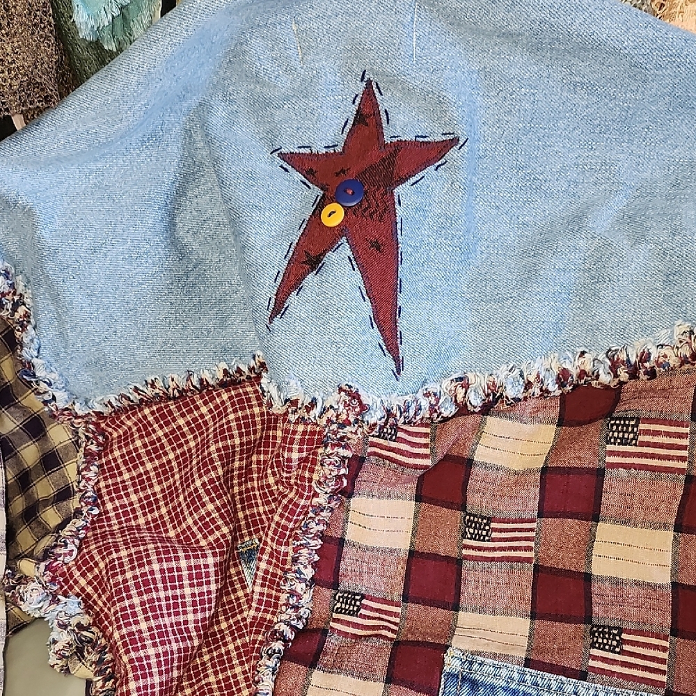 Colorful Patchwork Denim Jacket - image 7